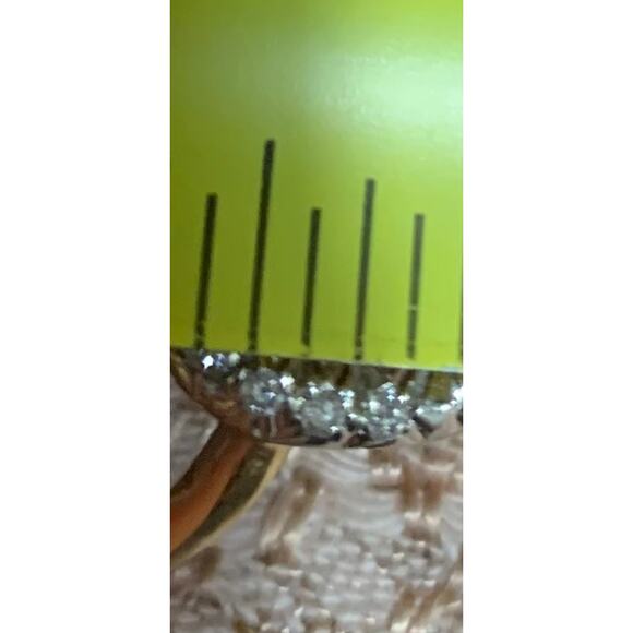 14K Gold Mid Century Diamond Cocktail Ring Retro Swirl Design VTG Ring, 50s 60s - Picture 8 of 16